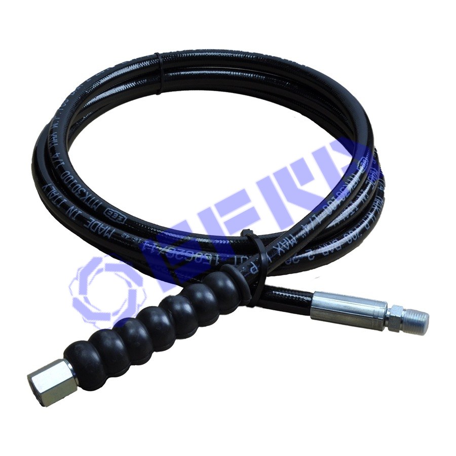 Tubo singolo 700bar raccordato M/F 1/4 (lunghezza